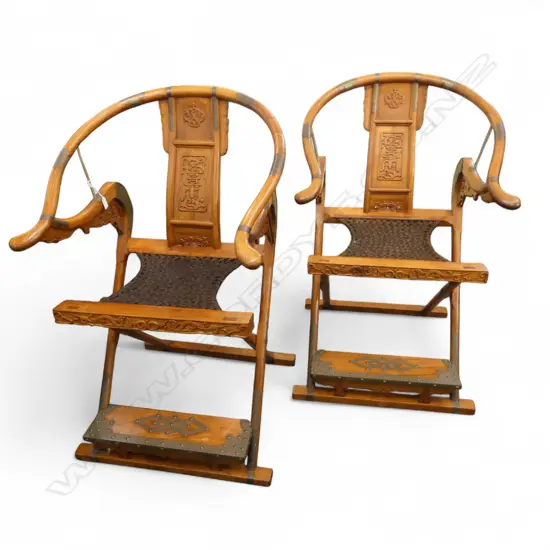 PR CHINESE FOLDING HUNTING CHAIRS - HORSESHOE BACK