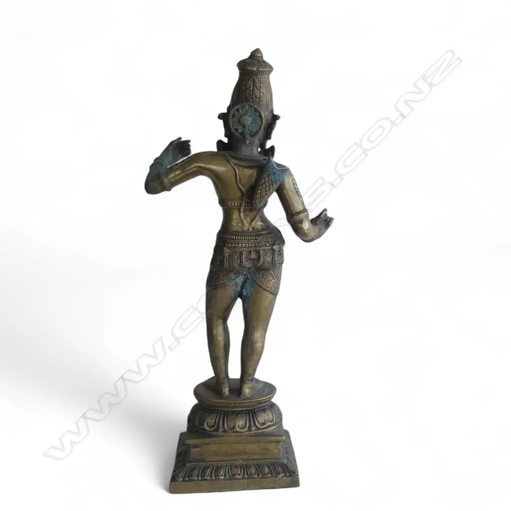 INDIAN BRONZE FIGURE; DANCING WOMAN H.605mm 3kg Image 1++