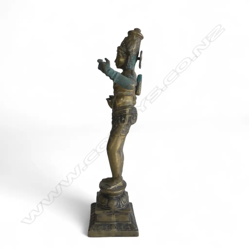 INDIAN BRONZE FIGURE; DANCING WOMAN H.605mm 3kg Image 1++