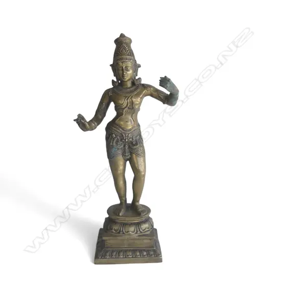 INDIAN BRONZE FIGURE; DANCING WOMAN H.605mm 3kg