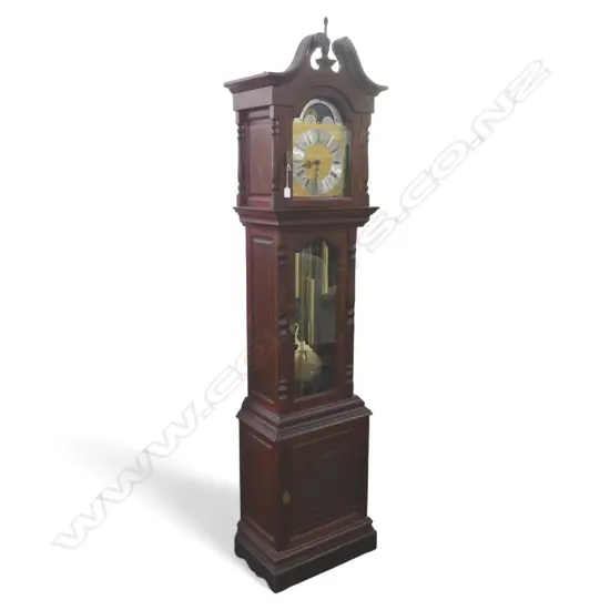 ANTIQUE STYLE LONG CASE CLOCK w. MOON PHASE APERTURE 530x330x2175mm