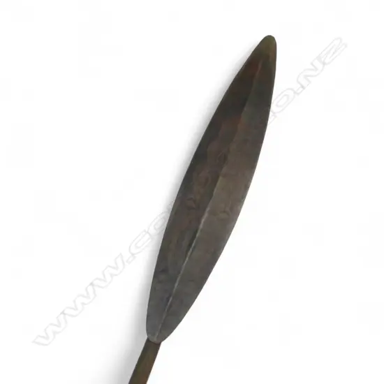 PAPUA NEW GUINEA CEREMONIAL PADDLE w ORNATE PAINTED BLADE, Ramu River region L.1840mm