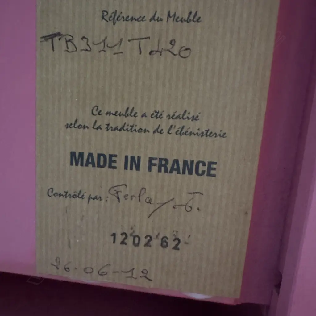 FRENCH MADE PINK LACQUERED BUREAU PLAT 1300 x 700 x 755mm Image 1++