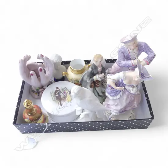 TRAY OF 10PCS FIGURINES & ORNIMENTAL CHINA H200MM TALLEST