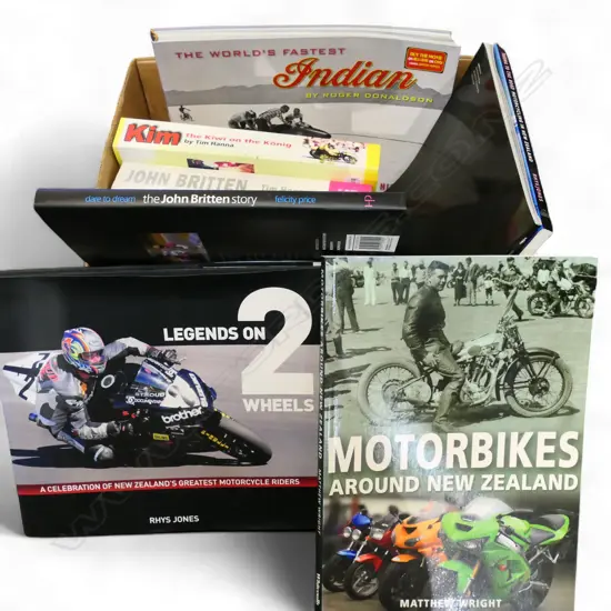 NZ MOTORCYCLING BOOKS; BRITTEN ETC