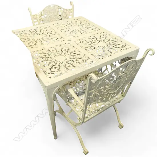 MASPORT ENDERSLEA PALLISER ALUMINIUM TABLE & 2 CHAIRS 890x890x735mm