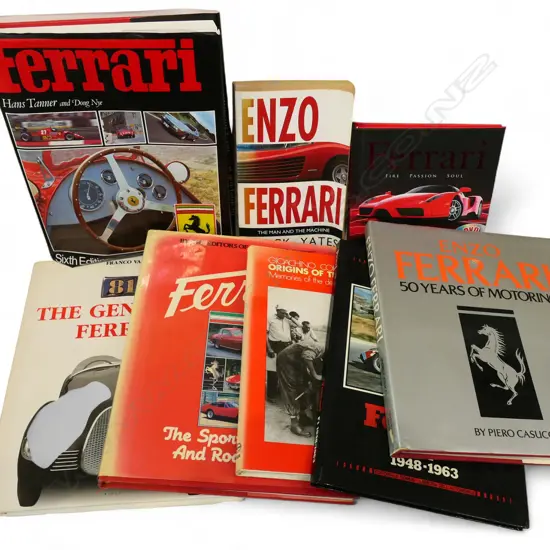9 BOOKS ON FERRARI
