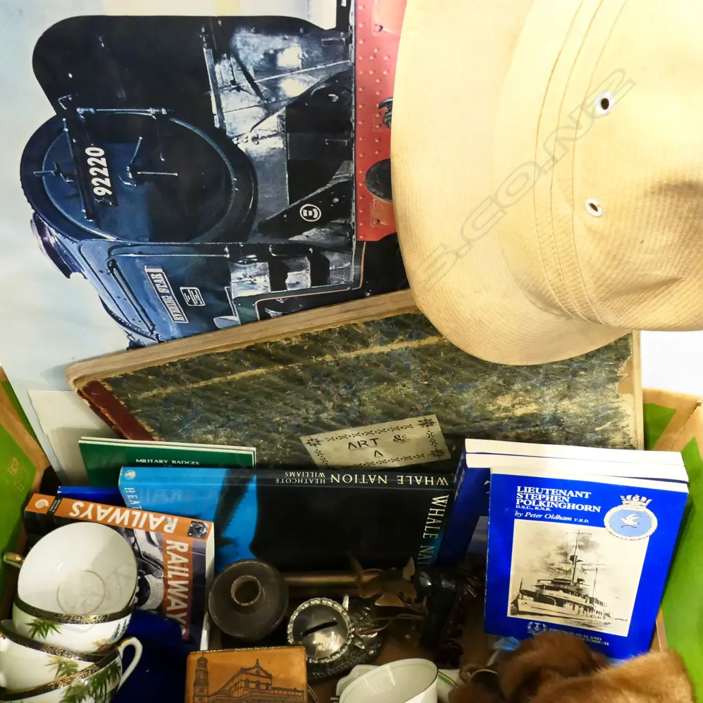 ASST. COLLECTABLES etc Incl. PITH HELMET, CHINA, BOOKS, etc Image 1++