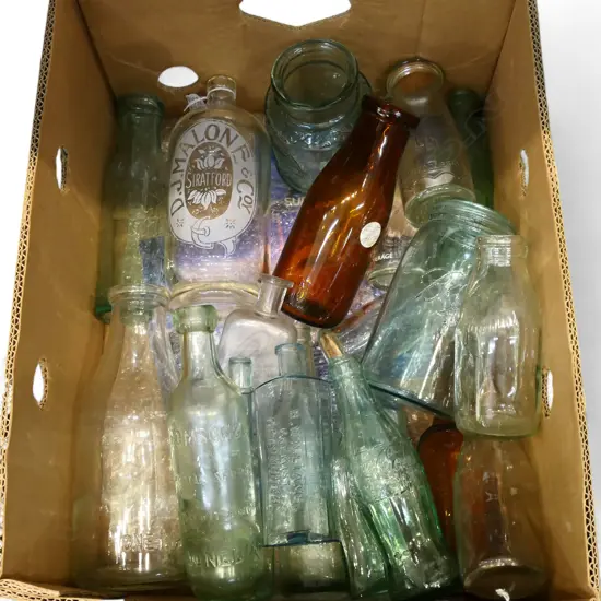 ASST. ANTIQUE & VINTAGE GLASS BOTTLES