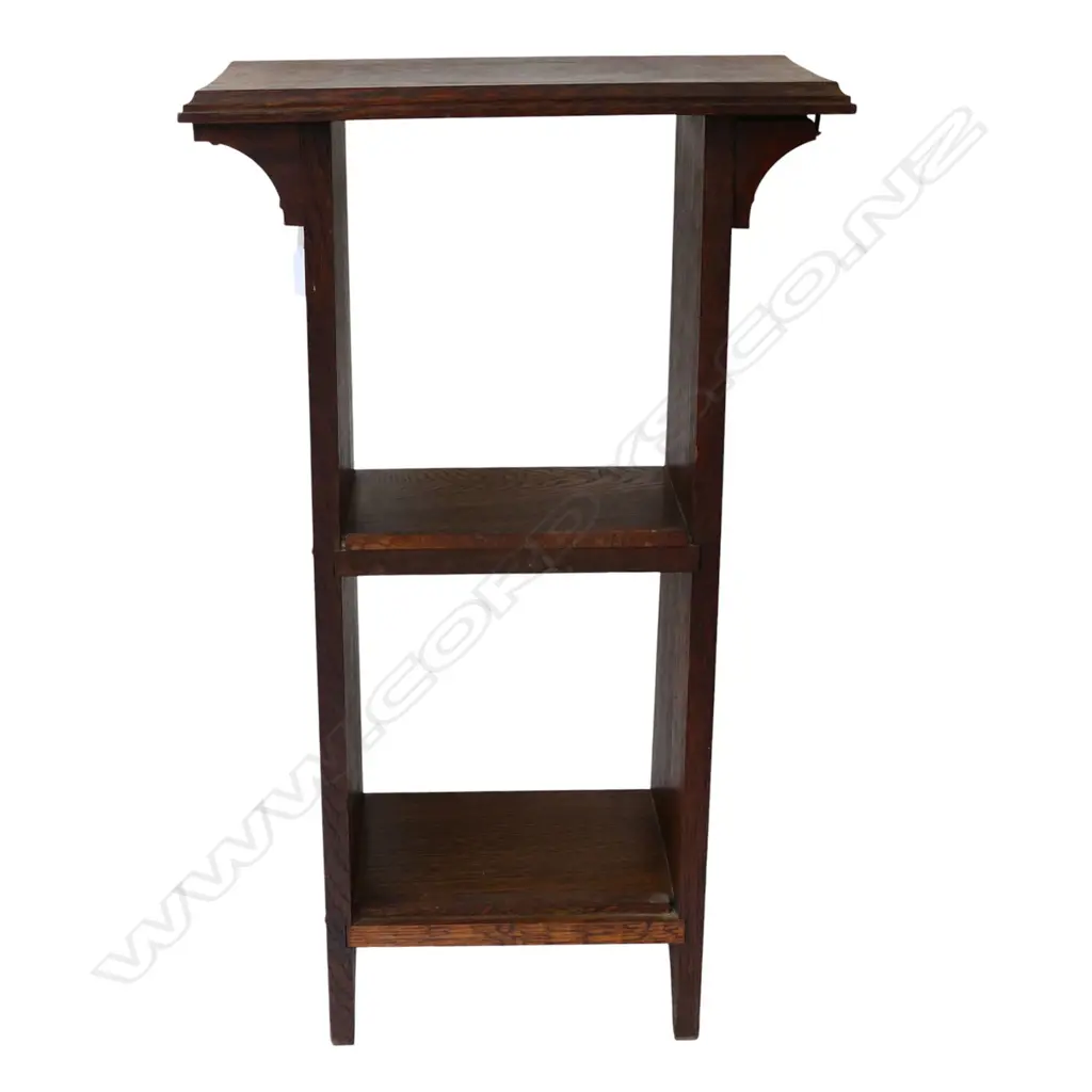 EARLY 20thC OAK SIDE TABLE 415x210x690mm. Possibly a bookcase for encyclopedia Britannica Image 1++
