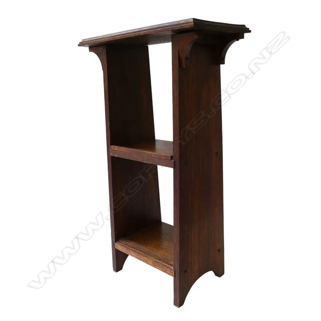 EARLY 20thC OAK SIDE TABLE 415x210x690mm. Possibly a bookcase for encyclopedia Britannica Image 1++