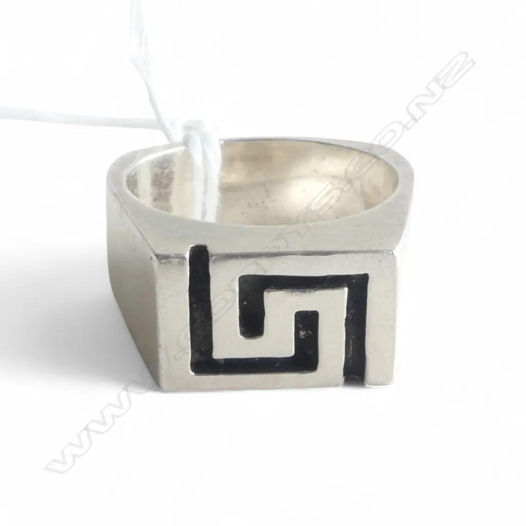 STG SILVER RING, EX PETER MINTURN WORKSHOP 21.4gms SIZE W/ X Image 1++