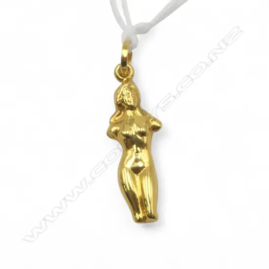 18ct GOLD female TORSO PENDANT CHARM 1.2gms
