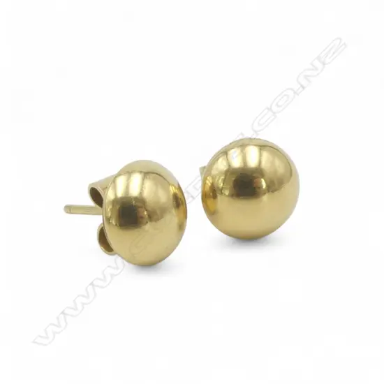 PR 18CT YG BUTTON EARRINGS 5.53gms