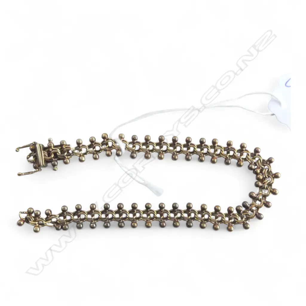 VINTAGE 14ct GOLD GERMAN MAKER 'FBM' BRACELET jump ring required 13.15gms Image 1++