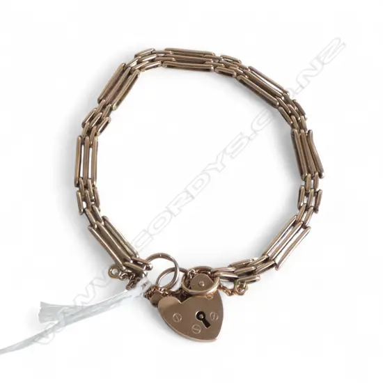 9CT GOLD SOFT ROSE GATE BRACELET 12.95gms