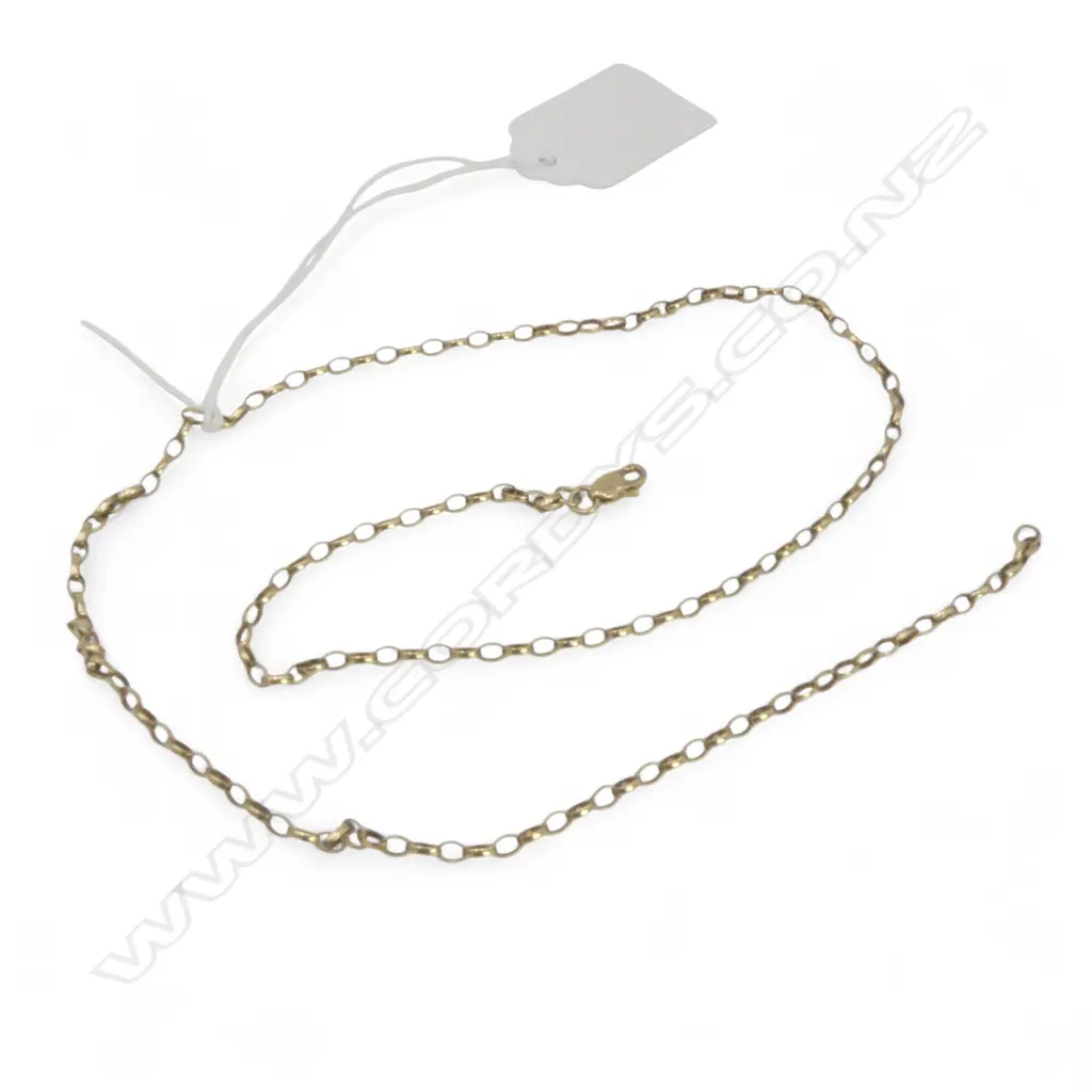 9ct CHAIN L.560mm, 4.6gms (Links are showing some wear) Image 1++
