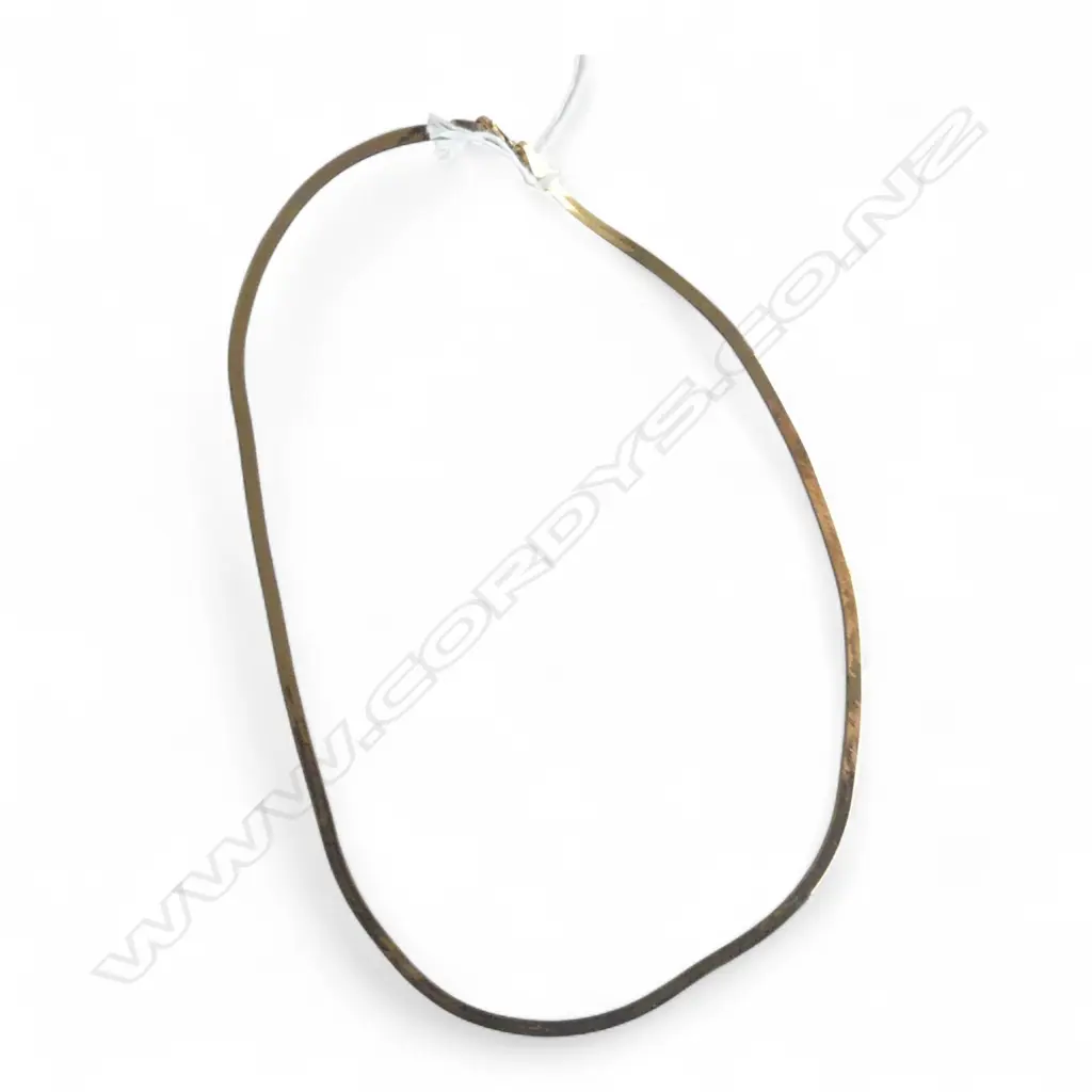 14ct YELLOW GOLD FLAT LINK NECKLACE 6.665gms Image 1++
