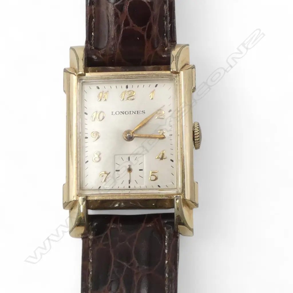 VINTAGE LONGINES gold plated GENT'S WRISTWATCH running Image 1++