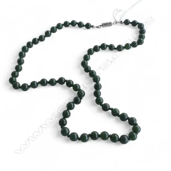 GREENSTONE BEAD NECKLACE L.480mm