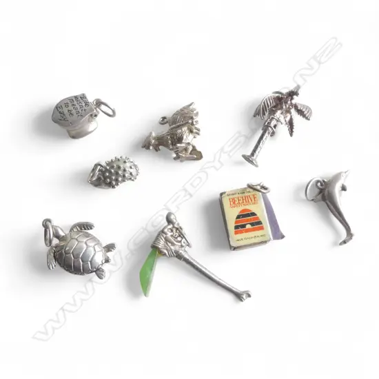 8 STG SILVER CHARMS EX PETER MINTURN WORKSHOP 23.8gms