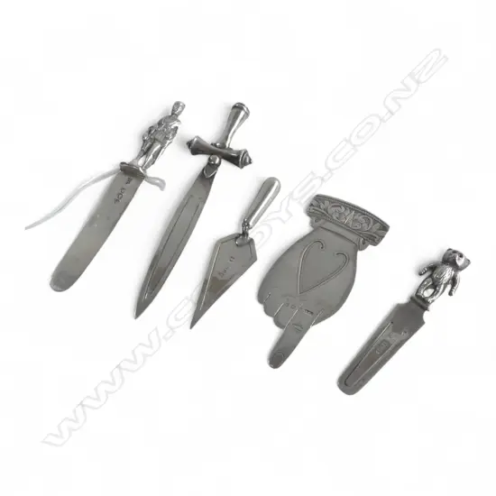 5 STG SILVER PAGE MARKERS L.95mm 28.1gms