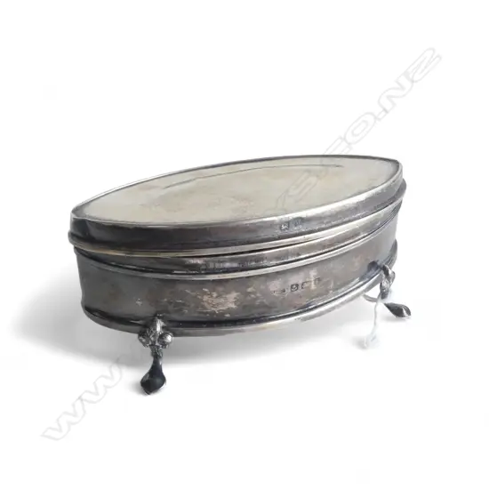 STG SILVER JEWELLERY BOX, BIRMINGHAM 1921, TW 89gms