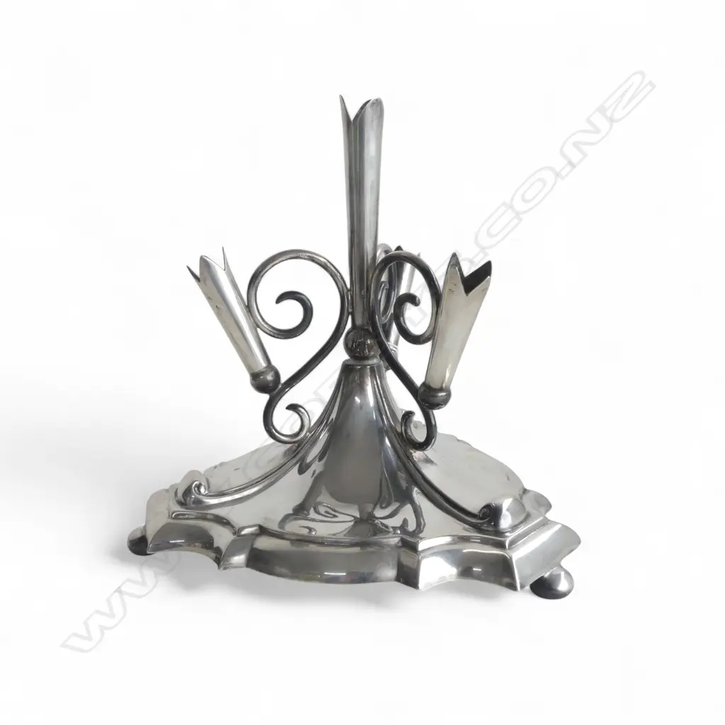 STG SILVER TABLE EPERGNE, SHEFFIELD 1911, 490gms H.210mm Image 1++