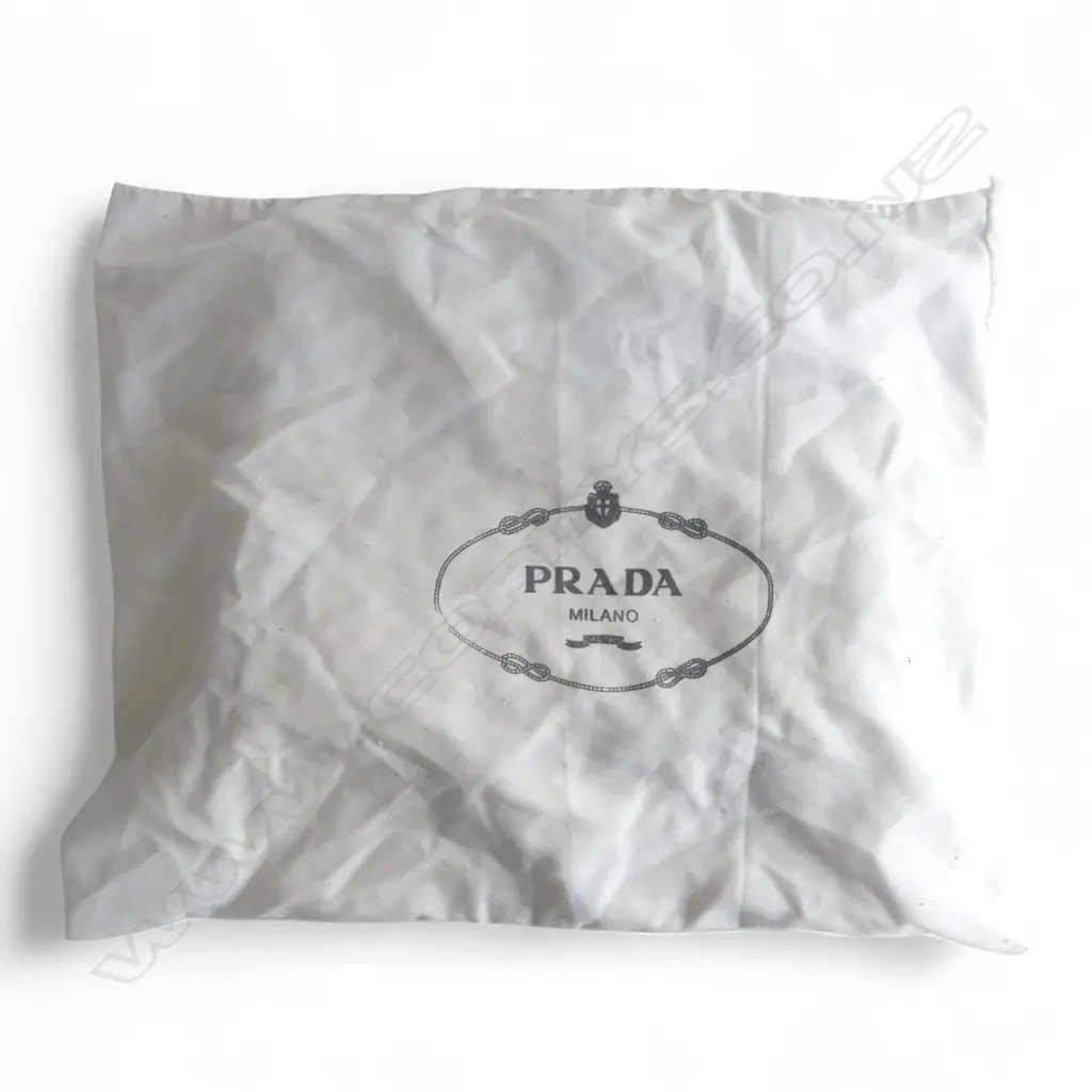 PRADA BLACK LEATHER FRINGED HANDBAG. With dust cover bag Image 1++