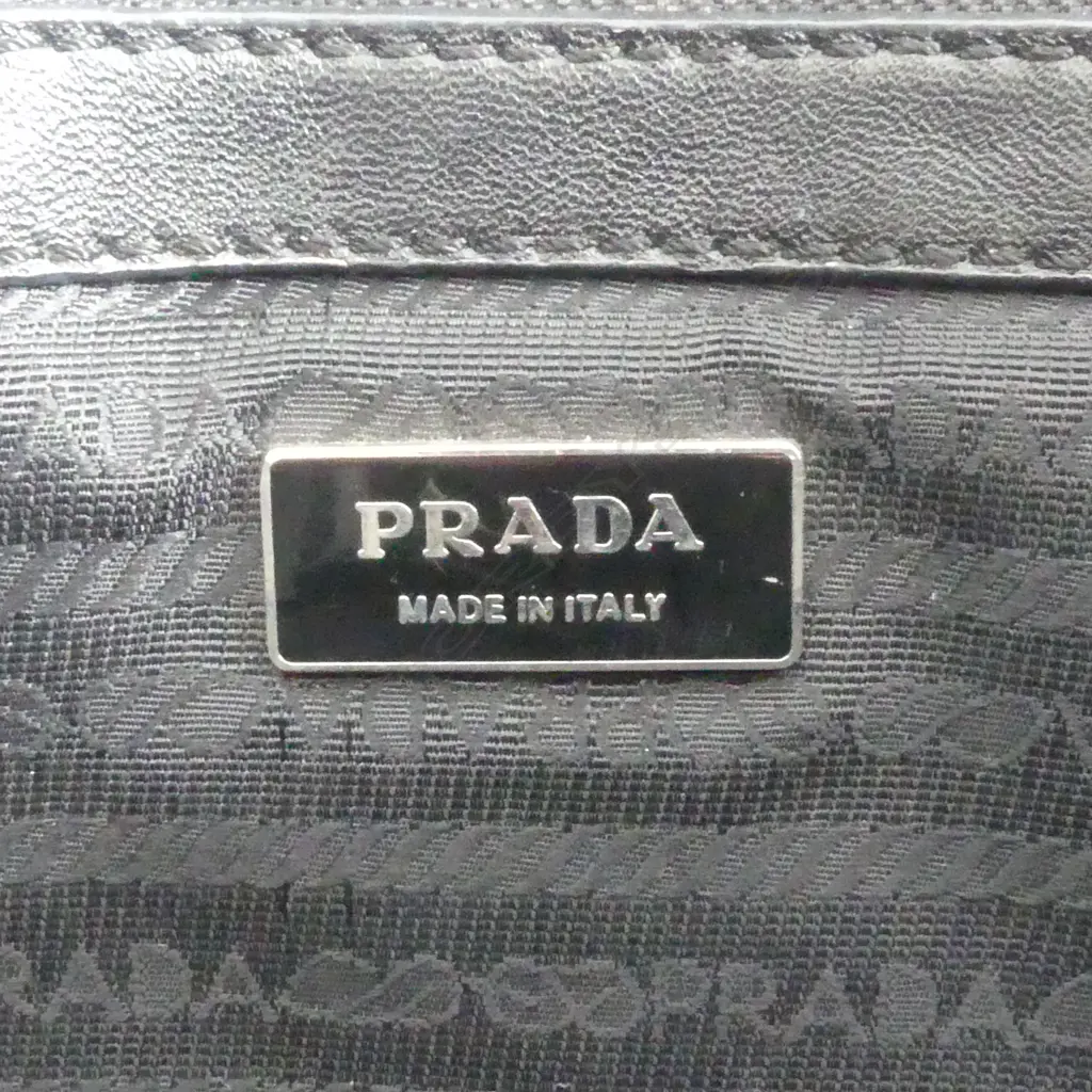 PRADA BLACK LEATHER FRINGED HANDBAG. With dust cover bag Image 1++