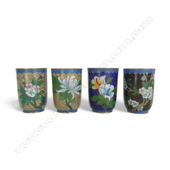 4 CLOISONNE CUPS H.70mm