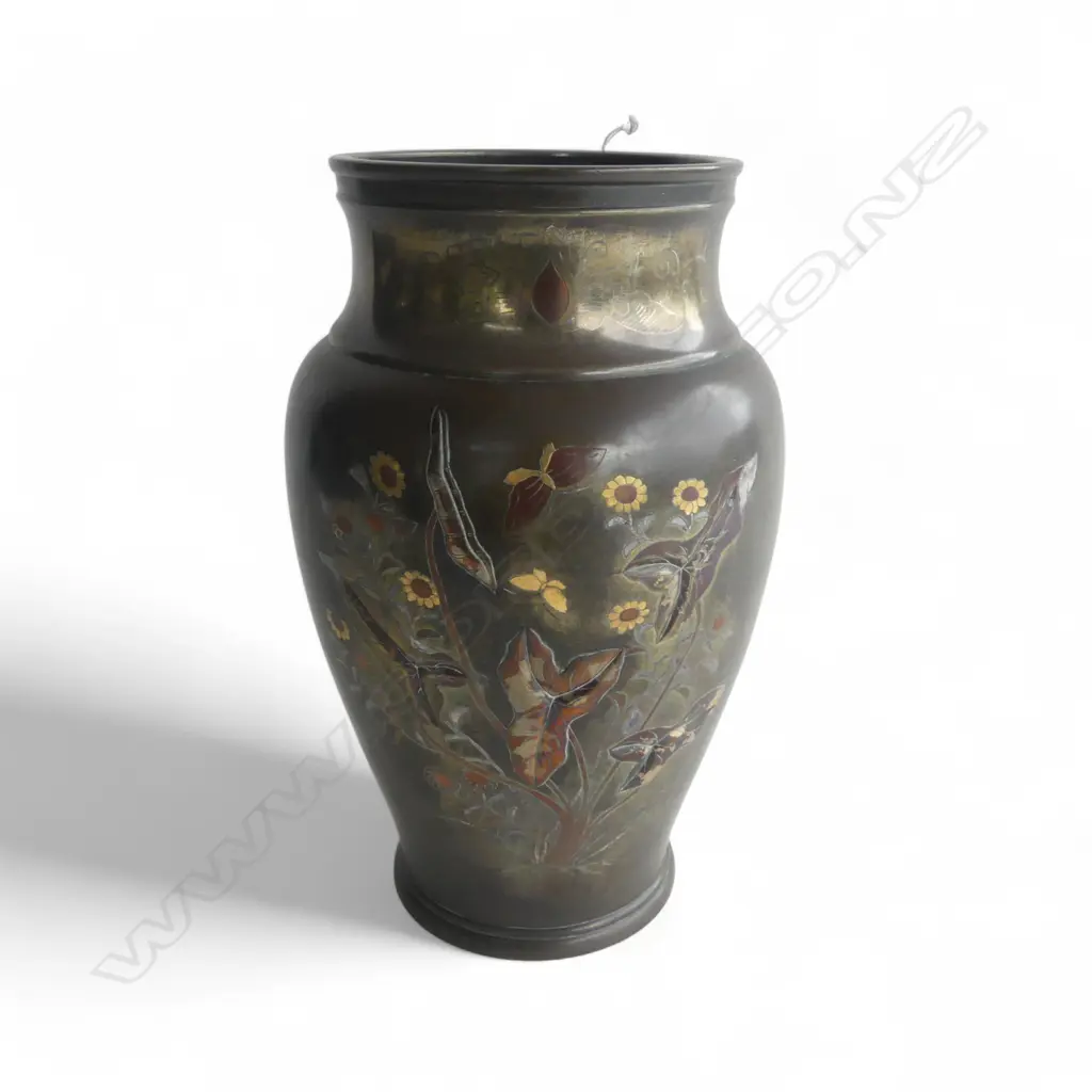 QUALITY HEAVY BRONZE ORIENTAL VASE H.230mm Image 1++