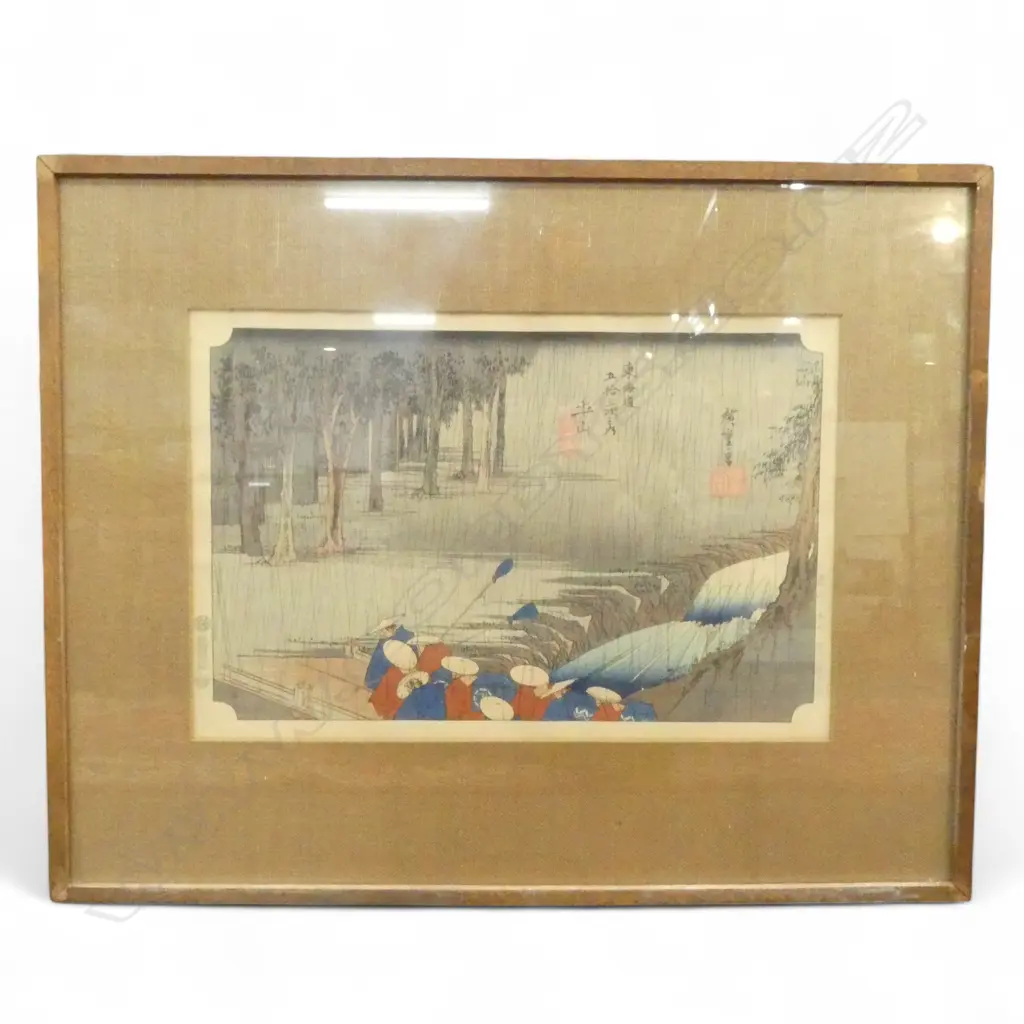 FRAMED 20thC JAPANESE UKIYO-E PRINT 245x370mm Image 1++