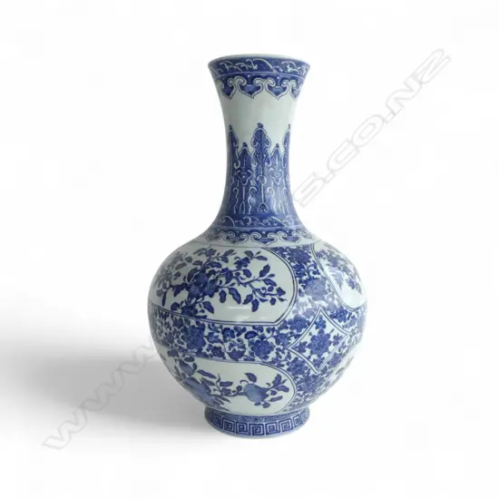 B/W CHINESE VASE H.430mm