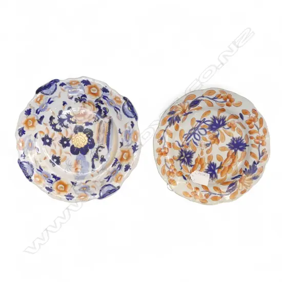 2 IMARI IRONSTONE PLATES 235mm ONE STAMPED MASONS