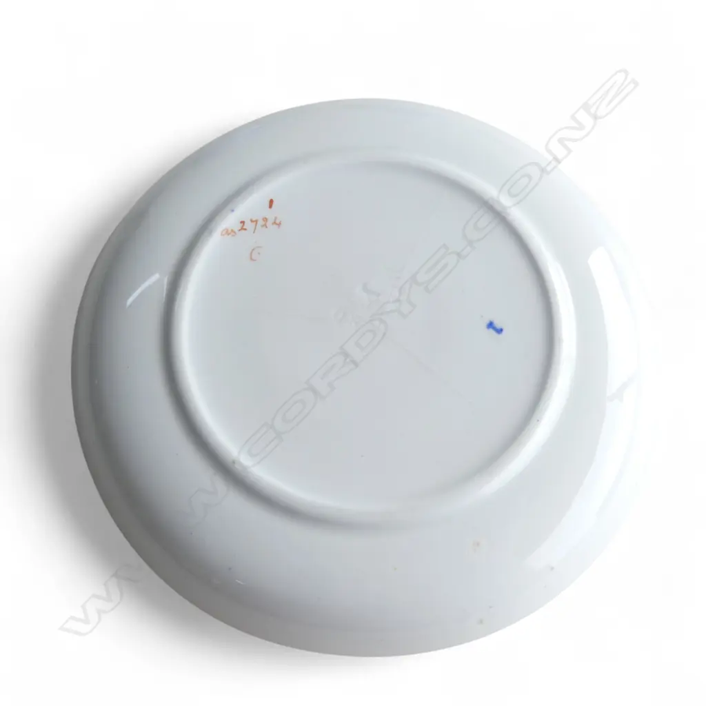 PART SET OF SPODE (BLUE AND WHITE DAISIES) - TWO DEMI-TASSE CUPS AND SAUCERS SUGAR BOWL AND JUG BOTH SILVER RIMMED. Image 1++