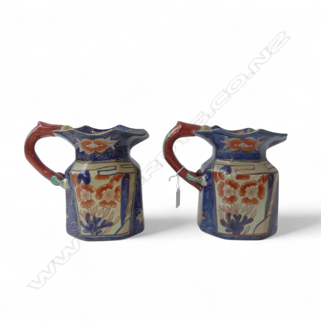 2 MODERN IMARI JUGS STAMPED 'IRONSTONE' TO BASE H.185mm Image 1++