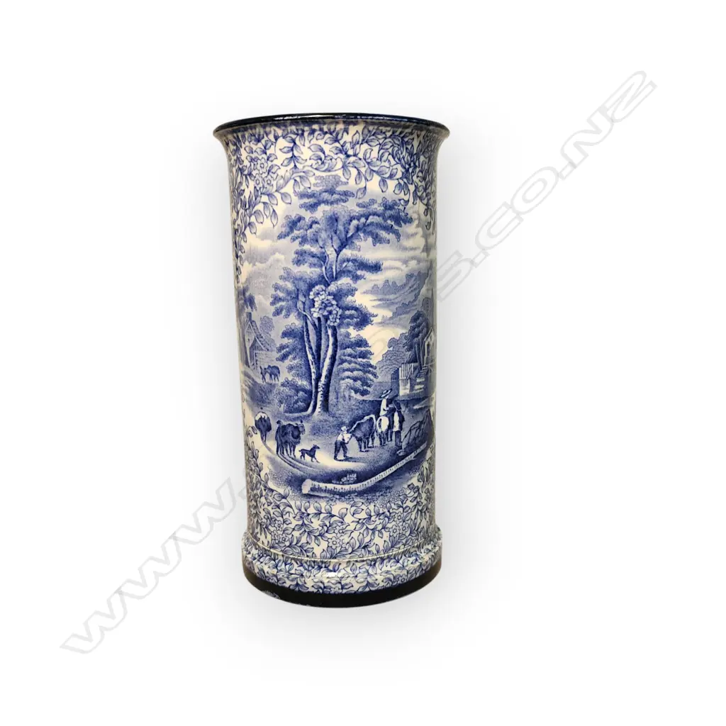 BLUE AND WHITE CHINA FENTON UTENSIL JAR Image 1++