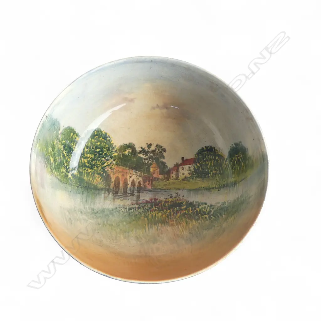 2 PCES ROYAL DOULTON 'SHAKESPEARE'S COUNTRY'; JUG H.170mm & BOWL Dia.230mm Image 1++