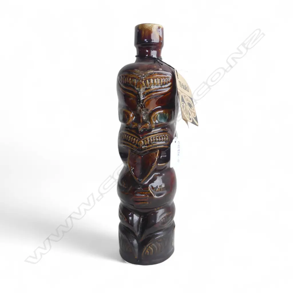 TI TOKI GREEN GLAZED BOTTLE w. ORIG. TAG H.300mm no stopper Image 1++