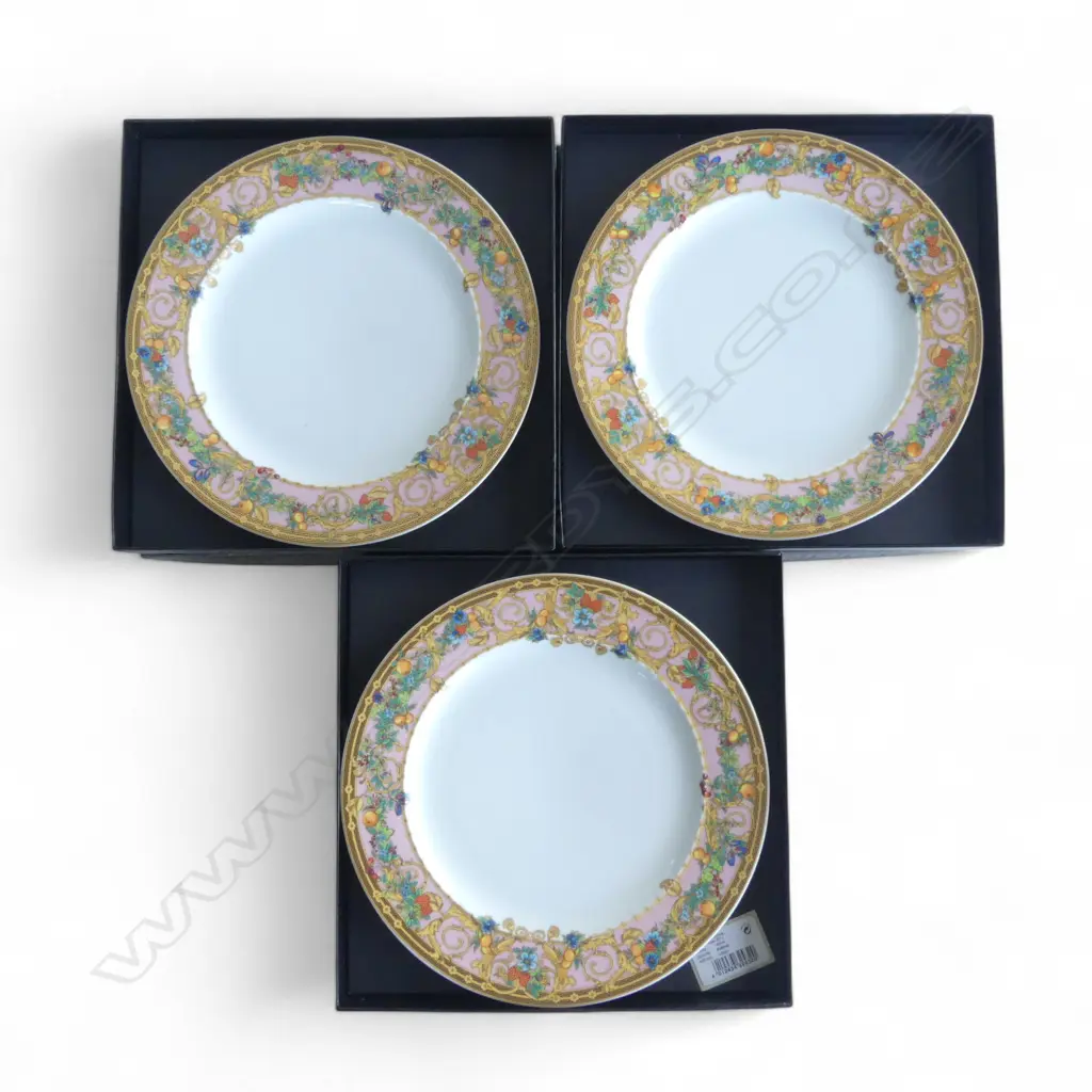 ROSENTHAL VERSACE BOXED PLATES (6) 'LE JARDIN DE VERSACE' PATTERN 220MM EACH Image 1++