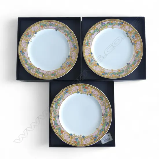 ROSENTHAL VERSACE BOXED PLATES (6) 'LE JARDIN DE VERSACE' PATTERN 220MM EACH