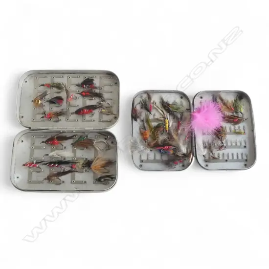2 TINS FRESHWATER FLY LURES 