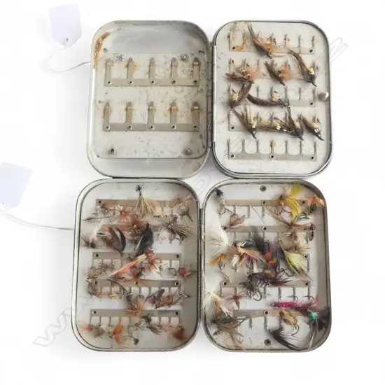 2 TINS FRESHWATER FLY LURES 