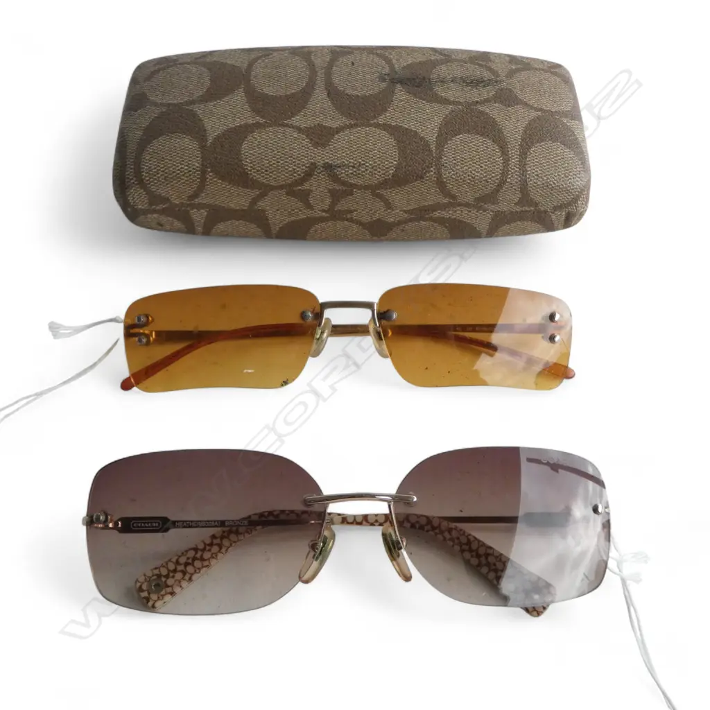 2 PRS LADIES SUNGLASSES; COACH & ALEXANDER MCQUEEN Image 1++
