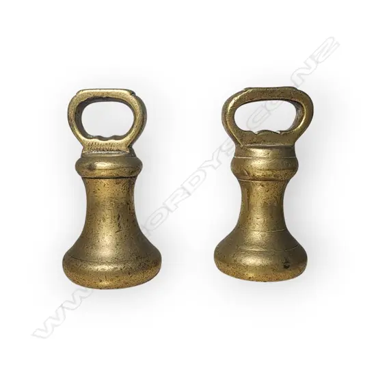 TWO VICTORIAN BRASS WEIGHTS