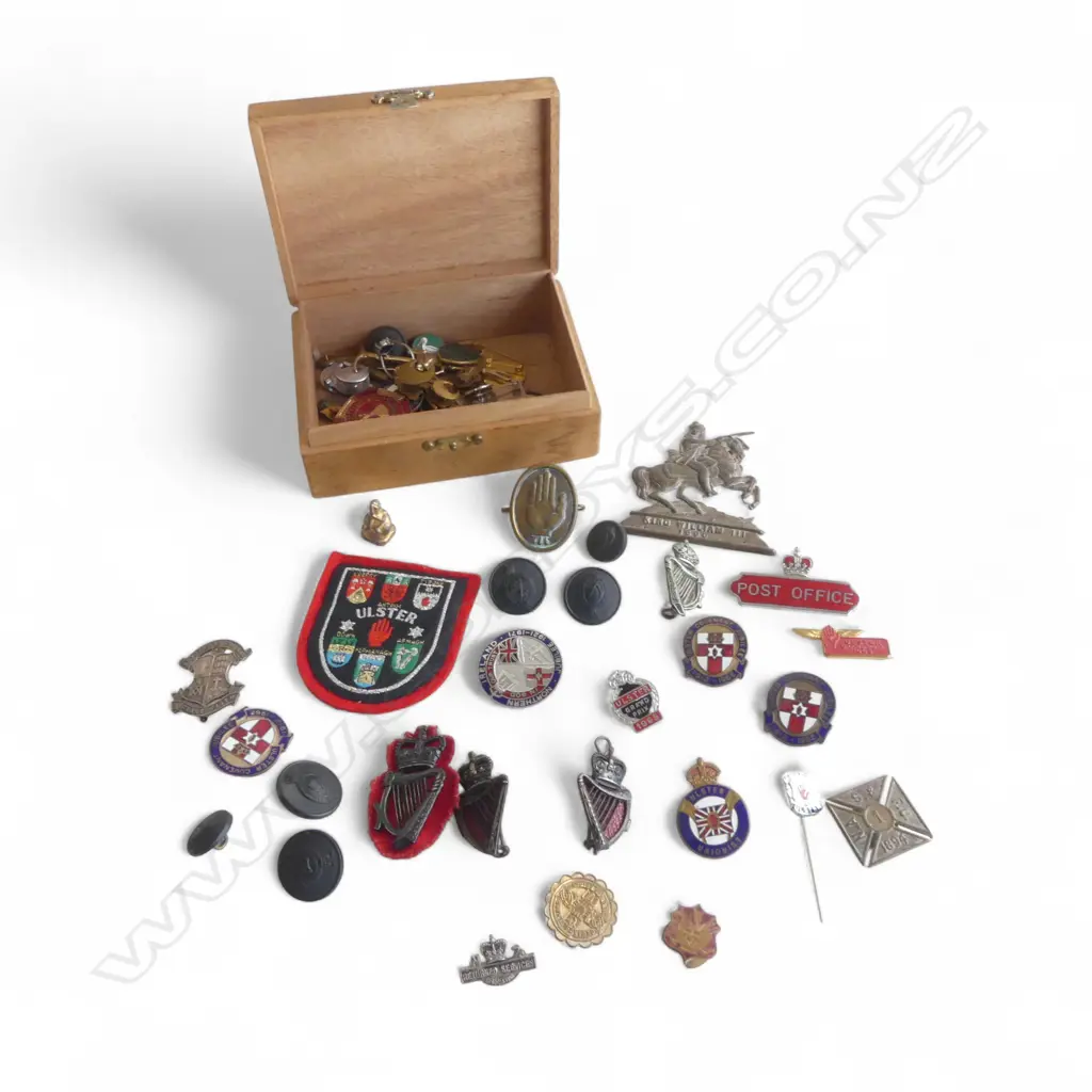 COLLECTION OF MILITARY / CONSTABULARY etc PINS, BUTTONS & BADGES OF MOSTLY NORTHERN IRELAND Image 1++