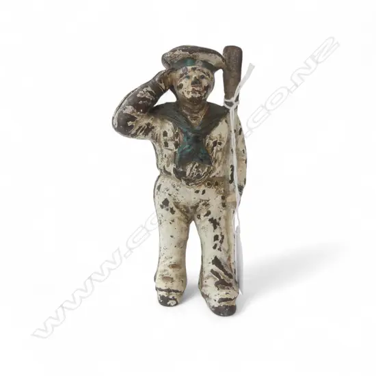 Cast iron Sailor Money Bank some paint distress. H.140mm.