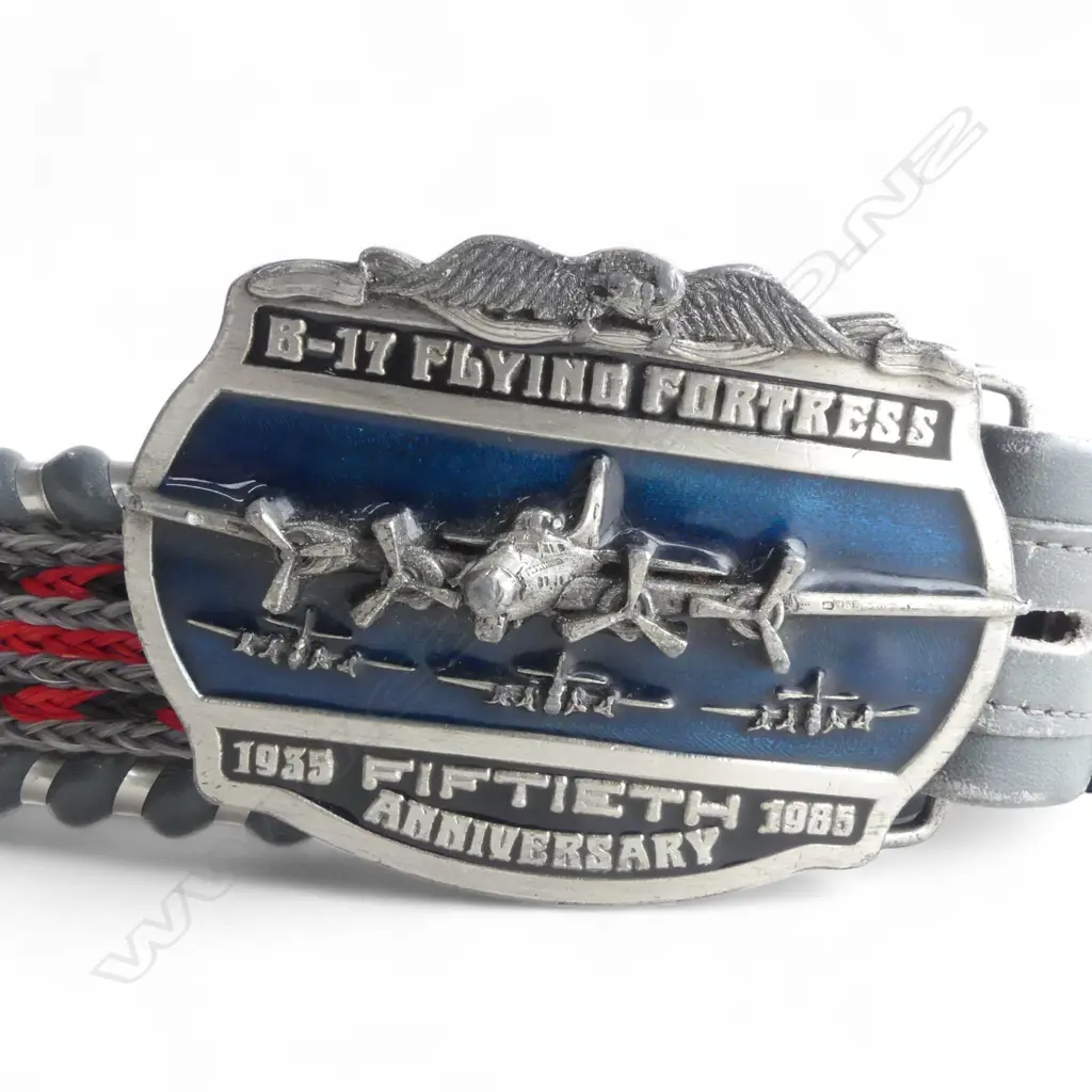 LTD ED. WARBIRDS BELT 'B-17 FLYING FORTRESS 50th ANNIVERSARY' Image 1++