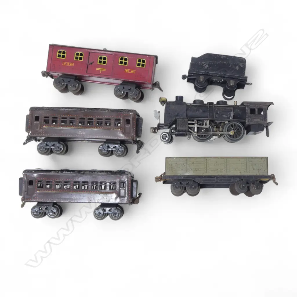 SEKI O GAUGE 501 ELECTRIC ENGINE & TENDER WITH 4 CARRIAGES Image 1++